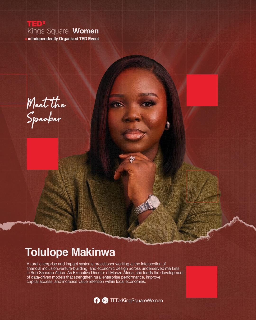 Tolulope Makinwa at TEDx Kings Square Woman